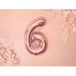 OEM Foil Balloon Number 6, 35Cm, Rose Gold FB10M-6-019R 5902230780026