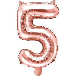 OEM Foil Μπαλόνι Αριθμός 5 35Cm Rose Gold Χρυσό FB10M-5-019R 5902230779990