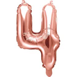 OEM Foil Balloon Number 4, 35Cm, Rose Gold FB10M-4-019R 5902230779969