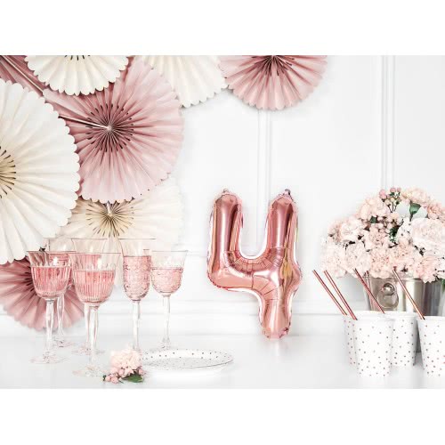 OEM Foil Balloon Number 4, 35Cm, Rose Gold FB10M-4-019R 5902230779969