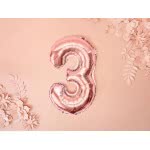 OEM Foil Balloon Number 3, 35Cm, Rose Gold FB10M-3-019R 5902230779938
