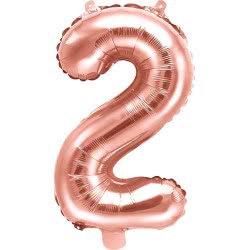 OEM Foil Μπαλόνι Αριθμός 2 35Cm Rose Gold Χρυσό FB10M-2-019R 5902230779907