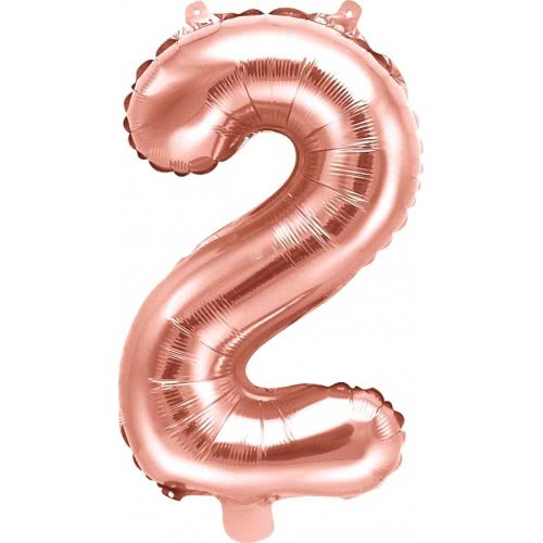 OEM Foil Μπαλόνι Αριθμός 2 35Cm Rose Gold Χρυσό FB10M-2-019R 5902230779907