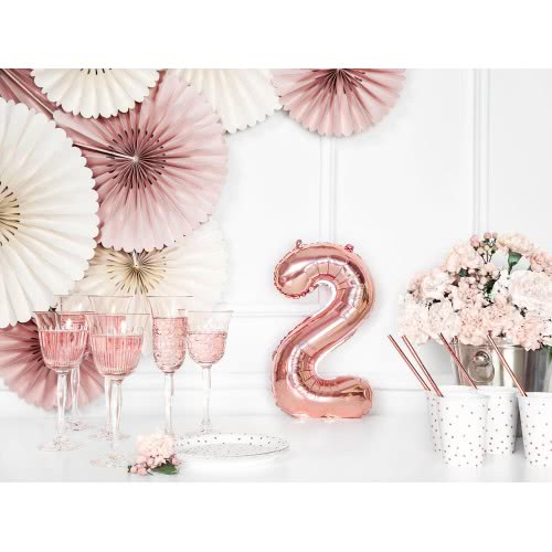 OEM Foil Μπαλόνι Αριθμός 2 35Cm Rose Gold Χρυσό FB10M-2-019R 5902230779907