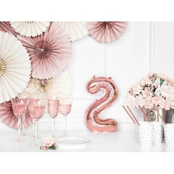 OEM Foil Μπαλόνι Αριθμός 2 35Cm Rose Gold Χρυσό FB10M-2-019R 5902230779907