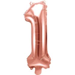 OEM Foil Balloon Number 1, 35Cm, Rose Gold FB10M-1-019R 5902230779877
