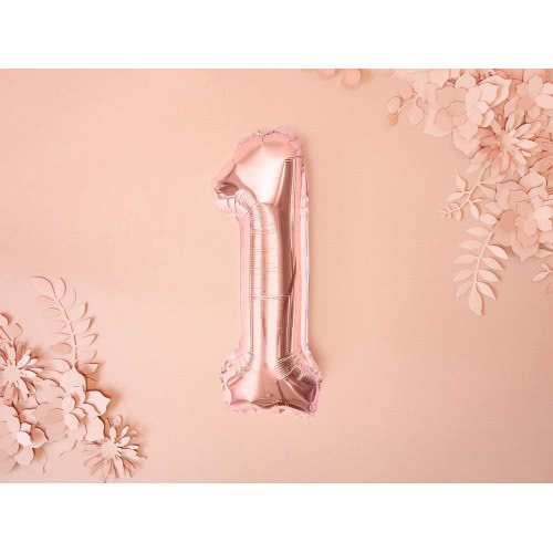 OEM Foil Balloon Number 1, 35Cm, Rose Gold FB10M-1-019R 5902230779877