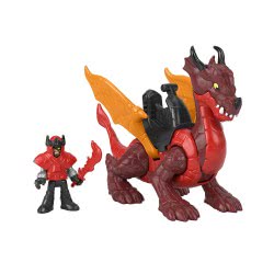 Mattel Imaginext Ιπποτες - Φιγούρες Ιππότες Με Αξεσουάρ Και Όχημα Βασιλικός Δράκος HCG47 / HCG50 194735009831