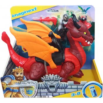 Mattel Imaginext Ιπποτες - Φιγούρες Ιππότες Με Αξεσουάρ Και Όχημα Βασιλικός Δράκος HCG47 / HCG50 194735009831