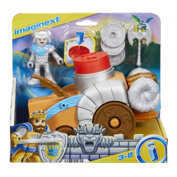 Mattel Imaginext Ιπποτες - Φιγούρες Ιππότες Με Αξεσουάρ Και Όχημα Βασιλικός Κριός HCG47 / HCG48 194735009824