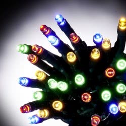 Epam 100 Χριστουγεννιάτικα Λαμπάκια LED Πολύχρωμα 8μ σε Σειρά με Πράσινο Καλώδιο XLALED100W-GM/31V 5203266042462