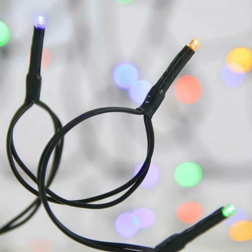 Epam 100 Χριστουγεννιάτικα Λαμπάκια LED Πολύχρωμα 8μ σε Σειρά με Πράσινο Καλώδιο XLALED100W-GM/31V 5203266042462