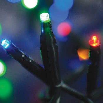 Epam 100 Χριστουγεννιάτικα Λαμπάκια LED Πολύχρωμα 8μ σε Σειρά με Πράσινο Καλώδιο XLALED100W-GM/31V 5203266042462