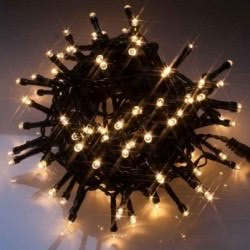 Epam 180 Χριστουγεννιάτικα Λαμπάκια LED Θερμό Λευκό 12μ σε Σειρά με Πράσινο Καλώδιο XLALED180-GWW/31V 5203266042790