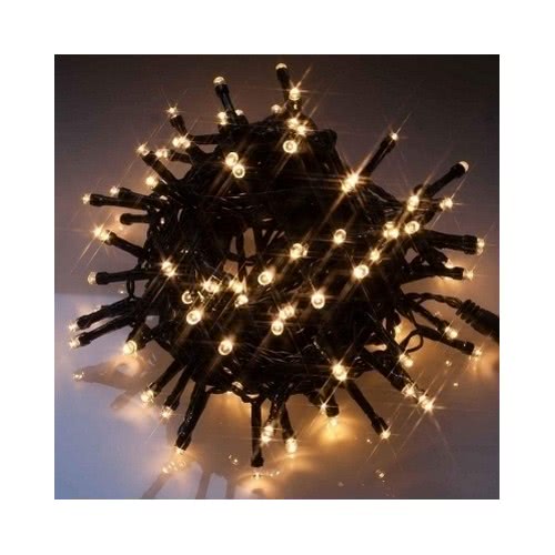 Epam 180 Χριστουγεννιάτικα Λαμπάκια LED Θερμό Λευκό 12μ σε Σειρά με Πράσινο Καλώδιο XLALED180-GWW/31V 5203266042790