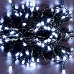 Epam 180 Χριστουγεννιάτικα Λαμπάκια LED Ψυχρό Λευκό 1.05μ σε Σειρά με Πράσινο Καλώδιο και Προγράμματα XLALED180-GW/31V 520326604