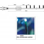 Epam 180 Χριστουγεννιάτικα Λαμπάκια LED Ψυχρό Λευκό 1.05μ σε Σειρά με Πράσινο Καλώδιο και Προγράμματα XLALED180-GW/31V 520326604