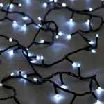 Epam 180 Χριστουγεννιάτικα Λαμπάκια LED Ψυχρό Λευκό 1.05μ σε Σειρά με Πράσινο Καλώδιο και Προγράμματα XLALED180-GW/31V 520326604