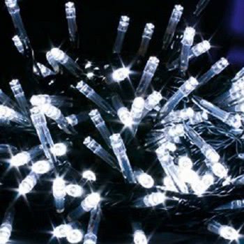 Epam 100 Χριστουγεννιάτικα Λαμπάκια LED Ψυχρό Λευκό 10μ σε Σειρά με Πράσινο Καλώδιο και Προγράμματα XLALED100-GW/31V 52032660426