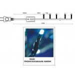 Epam 100 Χριστουγεννιάτικα Λαμπάκια LED Ψυχρό Λευκό 10μ σε Σειρά με Πράσινο Καλώδιο και Προγράμματα XLALED100-GW/31V 52032660426