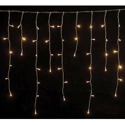 Epam 100 Χριστουγεννιάτικα Λαμπάκια LED Θερμό Λευκό 1.8μ x 60εκ τύπου Βροχή με Διαφανές Καλώδιο XLALED100IWW/31V 5203266042981