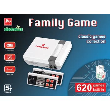 MG TOYS Κονσόλα Παιχνιδιών Τηλεόρασης Mg Family Game 8Bit 620 Games 406040 5204275060409