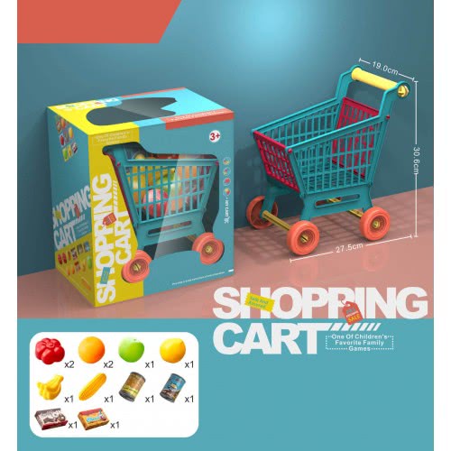 Toys-shop Choice Shopping Trolley With Food JU063479 6990521634799