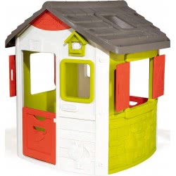 Smoby Neo Jura Lodge Playhouse, Grey, Green, White, Red 810500 3032168105003