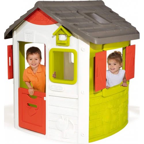 Smoby Νέο Jura Lodge Playhouse Σπιτάκι, Γκρι, Πράσινο, Λευκό, Κόκκινο 810500 3032168105003