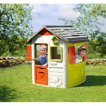 Smoby Neo Jura Lodge Playhouse, Grey, Green, White, Red 810500 3032168105003