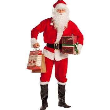 boland Deluxe Santa Claus Costume, Red/White, M/L 313412 8712026134127
