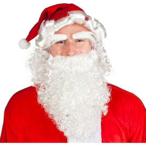 Boland 10102557 13415 Santa Claus Fancy Dress Set, Red/White, One Size 313415 8712026134158