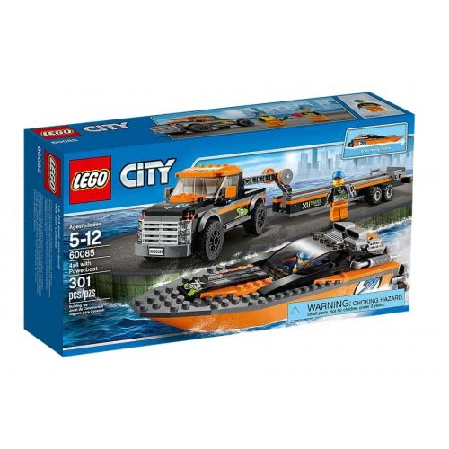 LEGO CITY 4X4 With Powerboat 4X4 Με Ταχύπλοο 60085 5702015350235