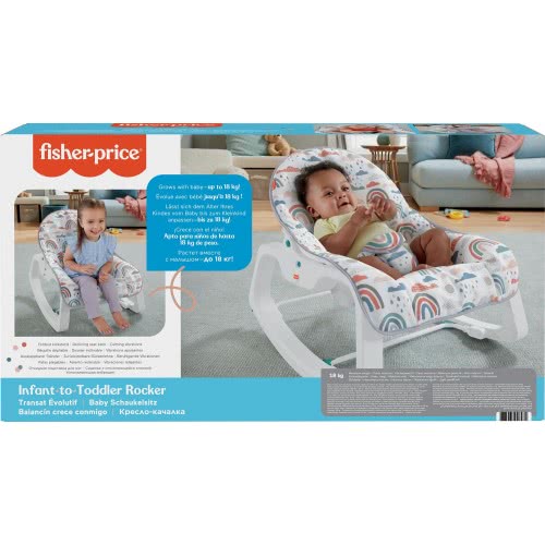 Mattel Infant-To-Toddler Ριλάξ-Κούνια Σχέδιο Ουράνιο Τόξο GVG93 887961926262