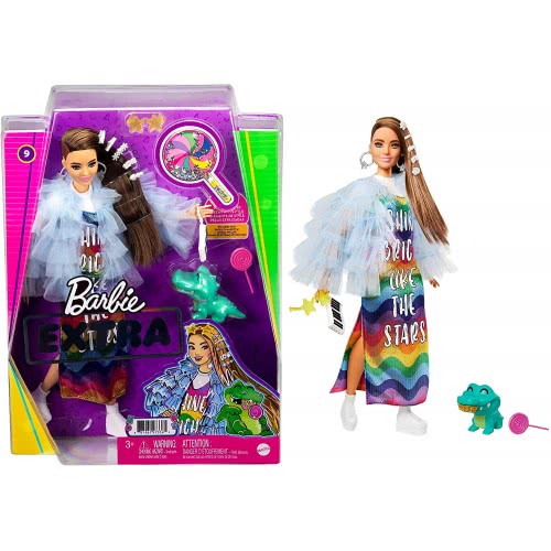 Mattel Barbie Extra Rainbow Dress GYJ78 887961973365