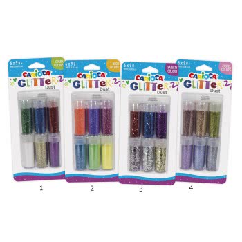 CARIOCA Glitter Dust Σκόνη Σετ 6 τμχ C52017 8003511520175