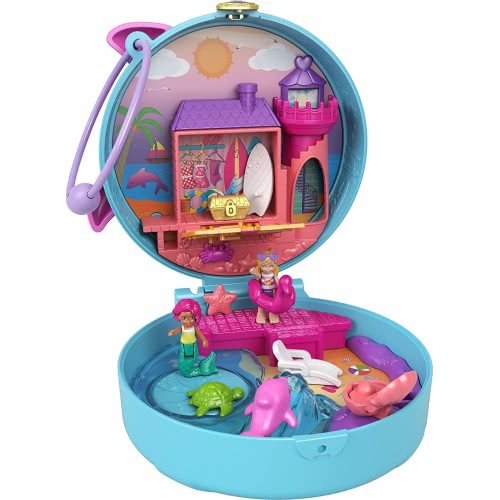 Mattel Polly Pocket Min Big World Beach Dolphin Compact Ο Κόσμος Της Polly Δελφίνια FRY35 / GTN20 887961918496