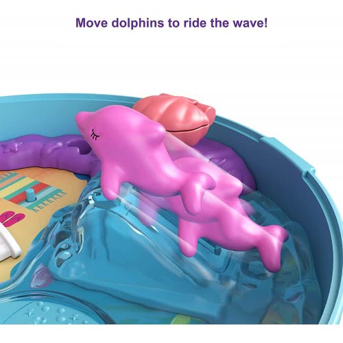 Mattel Polly Pocket Big World Beach Dolphin Compact FRY35 / GTN20 887961918496