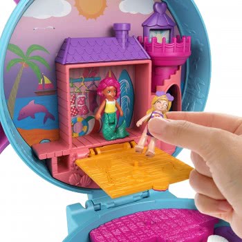 Mattel Polly Pocket Big World Beach Dolphin Compact FRY35 / GTN20 887961918496