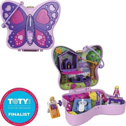 Mattel Polly Pocket Big World Backyard Butterfly Compact Ο Κόσμος Της Polly Πεταλούδες FRY35 / GTN21 887961918540