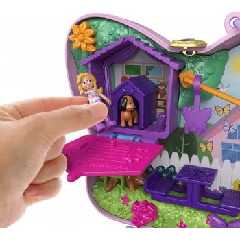 Mattel Polly Pocket Big World Backyard Butterfly Compact FRY35 / GTN21 887961918540