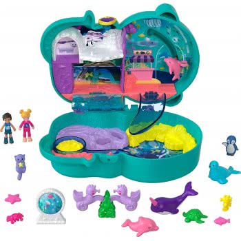 Mattel Polly Pocket Mini Doll Playsets Polly Aquarium FRY35 / HCG16 194735009350