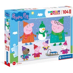 Clementoni Kids Puzzle Maxi Super Color Peppa Pig 104 Pcs 1210-23752 8005125237524