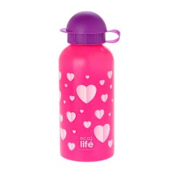 eco life Παιδικό Μεταλλικό Ανοξείδωτο Μπουκάλι Hearts 500Ml 33-BO-2011 5208009000013
