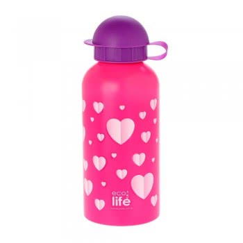 eco life Παιδικό Μεταλλικό Ανοξείδωτο Μπουκάλι Hearts 500Ml 33-BO-2011 5208009000013