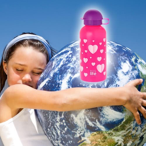 eco life Kids Stainless Steel Bottle Hearts 500Ml 33-BO-2011 5208009000013