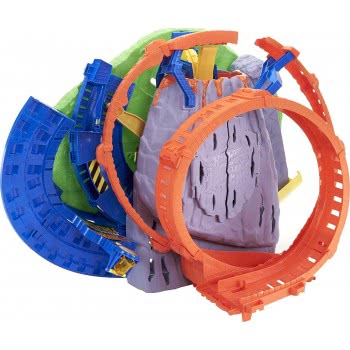 Mattel Hot Wheels Monster Trucks T-Rex Ηφαίστειο Το Playset Με Φώτα Και Τους Ήχους, Περιλαμβάνει 2 Εκτοξευτές GYL14 887961974782