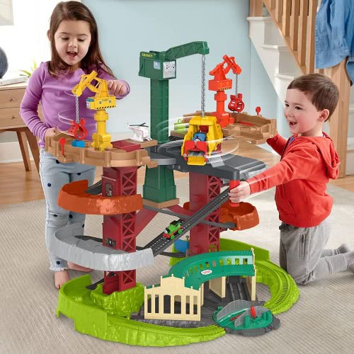 Mattel Thomas And Friends Train Cranes Super Tower, Motor Piece For Preschool Children 3 Years Older GXH09 887961956924