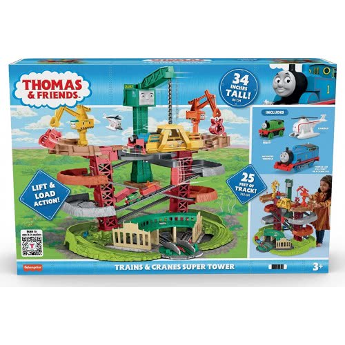 Mattel Thomas And Friends Train Cranes Super Tower, Motor Piece For Preschool Children 3 Years Older GXH09 887961956924