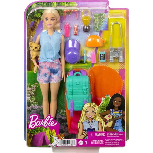 Mattel Barbie Takes Two Malibu Camping Doll With Puppy And 10+ Accessories, 3 To 7 Years HDF73 194735022397